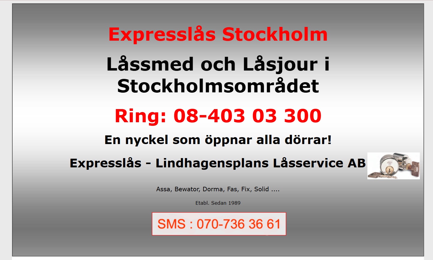 Expresslas website before OneClick transformation